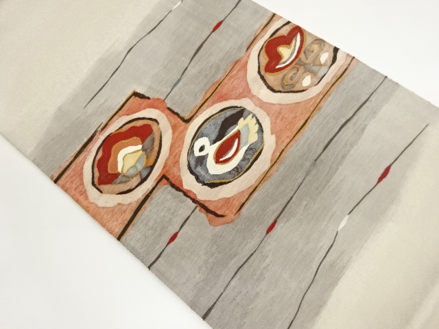 JAPANESE FUKURO OBI / WOVEN BIRD